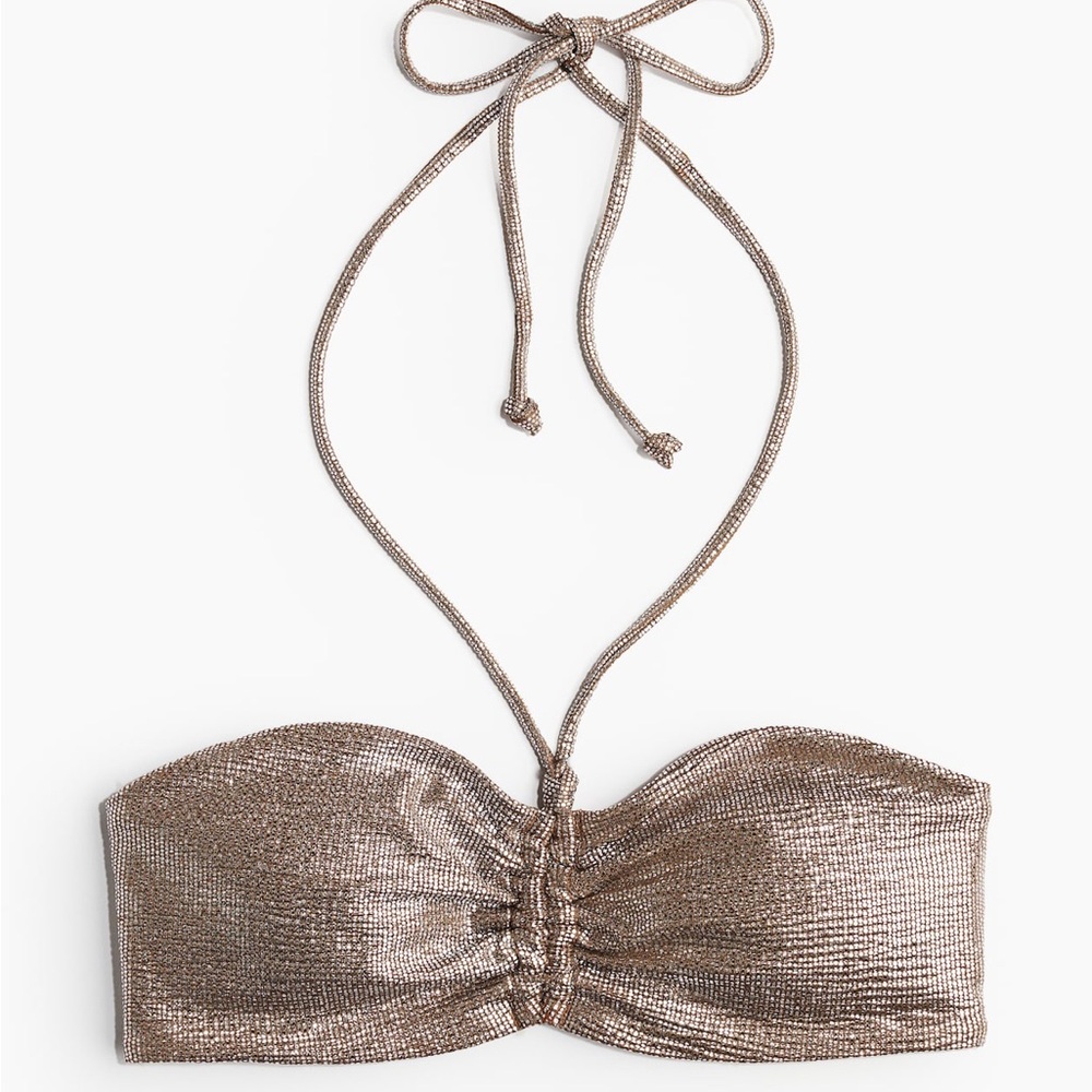 H&M Shimmering Gold Bikini Top